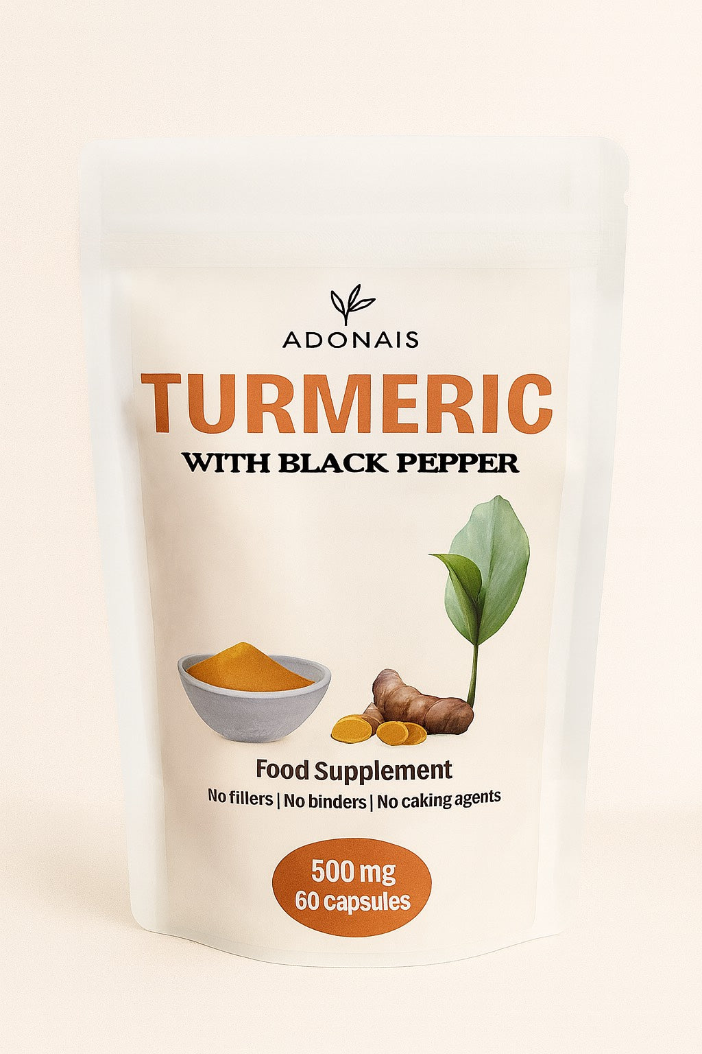 Turmeric with Black Pepper Capsules – 500 mg (60 count)
